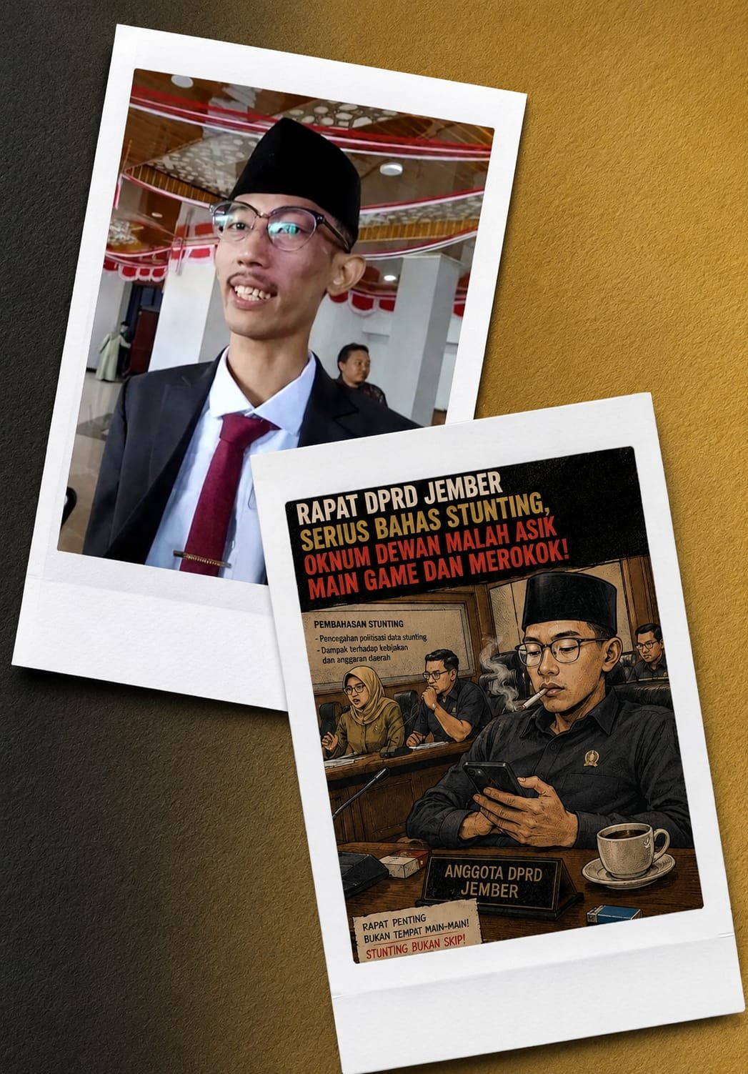 Bahas Isu Stunting Serius, Oknum Dewan Malah Asyik Bermain Game dan Merokok
