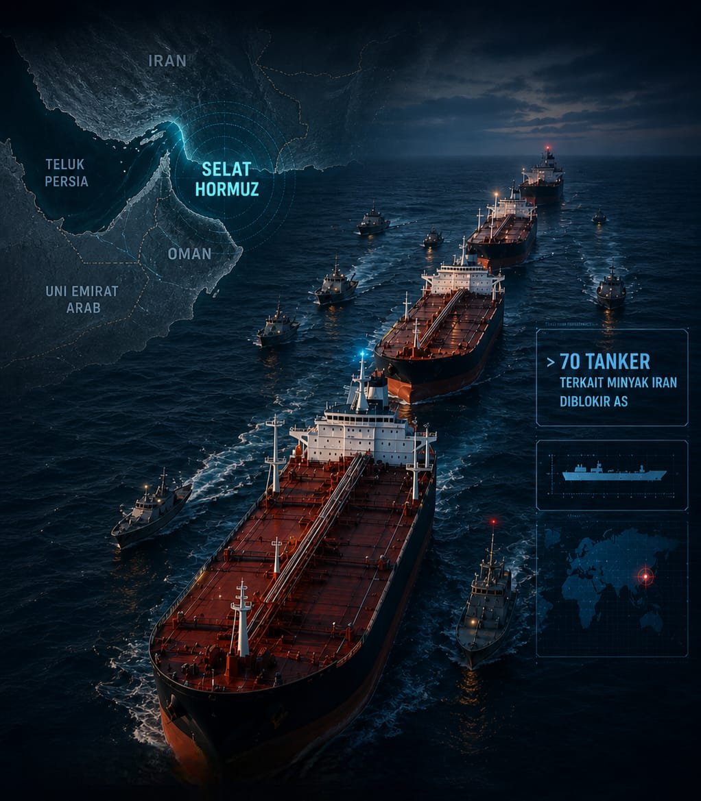 Ketegangan Memanas, AS Klaim Blokir 70 Tanker Minyak Iran