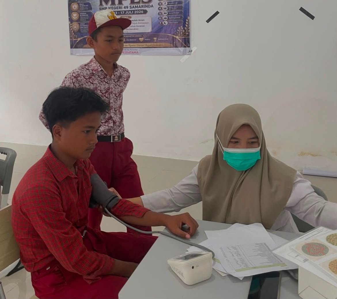 SMPN 49 Samarinda Gandeng Puskesmas Bukuan, Cek Kesehatan Siswa untuk Deteksi Dini