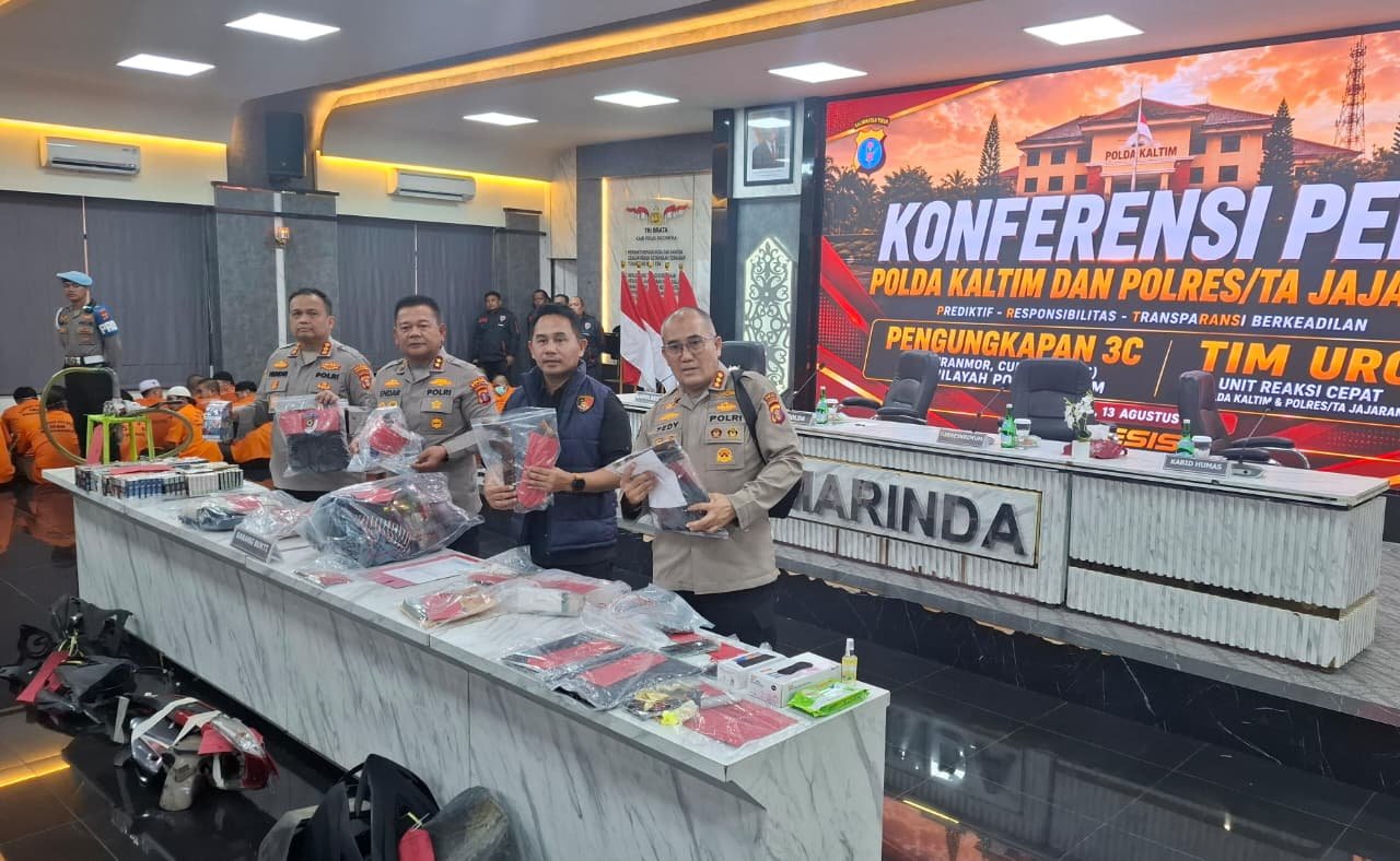Polda Kaltim Ungkap 138 Laporan 3C, 143 Tersangka Kini Ditahan