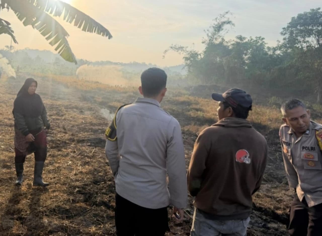 Polisi Amankan Pasutri Diduga Sengaja Bakar Lahan di Gunung Kapur